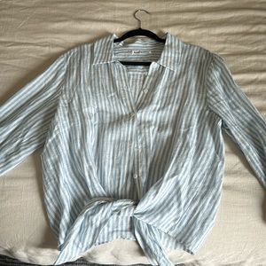 Reformation tie front shirt